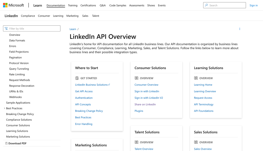 LinkedIn API