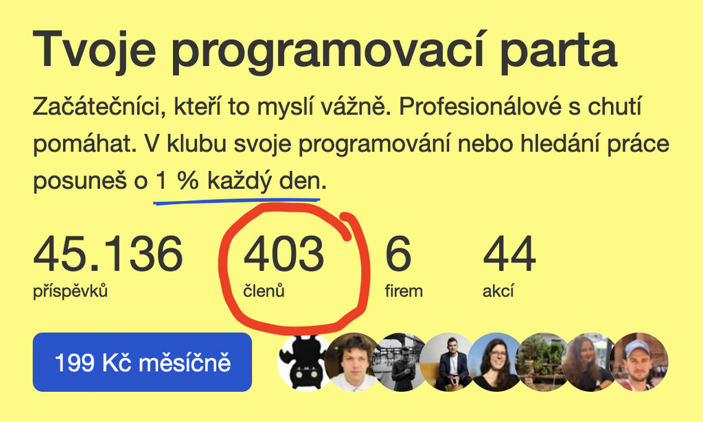 400+ členů klubu