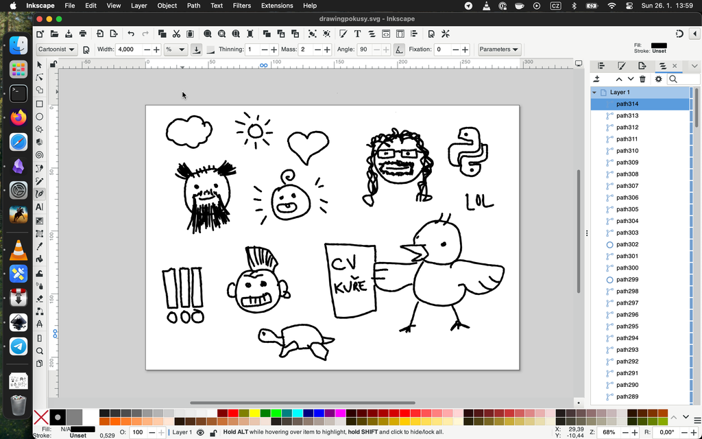 Inkscape s tabletem