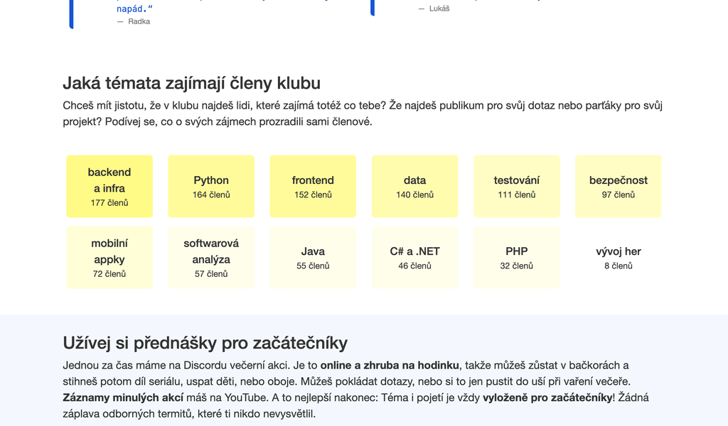 Klubové zájmy