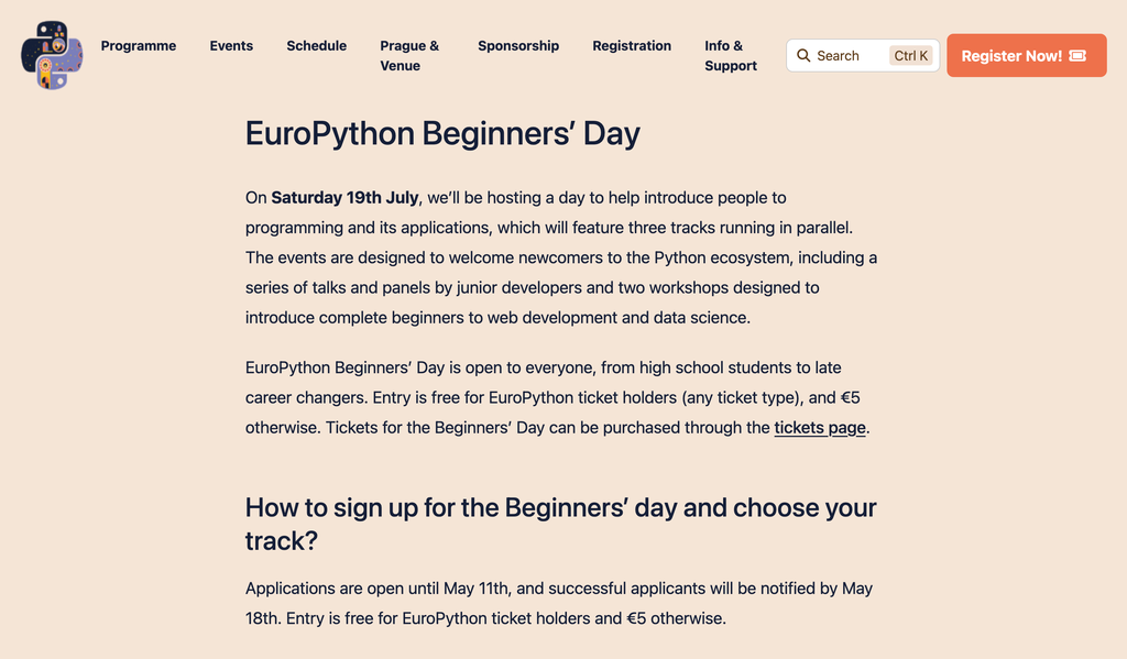 EuroPython Beginners' Day