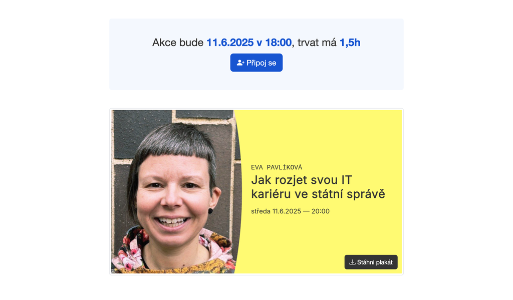 Připravovaná přednáška