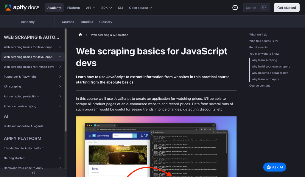 Kurz scrapování v JavaScriptu