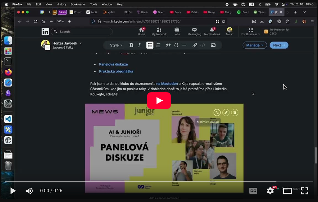 Video jak funguje doplněk do Firefoxu