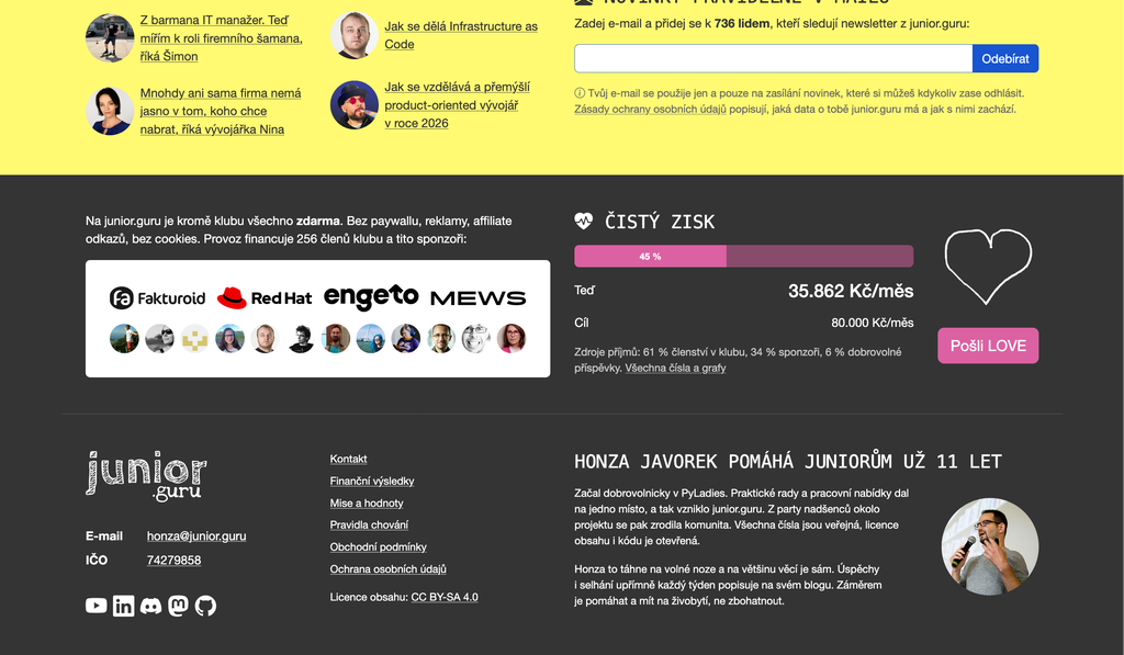 Patička po změnách