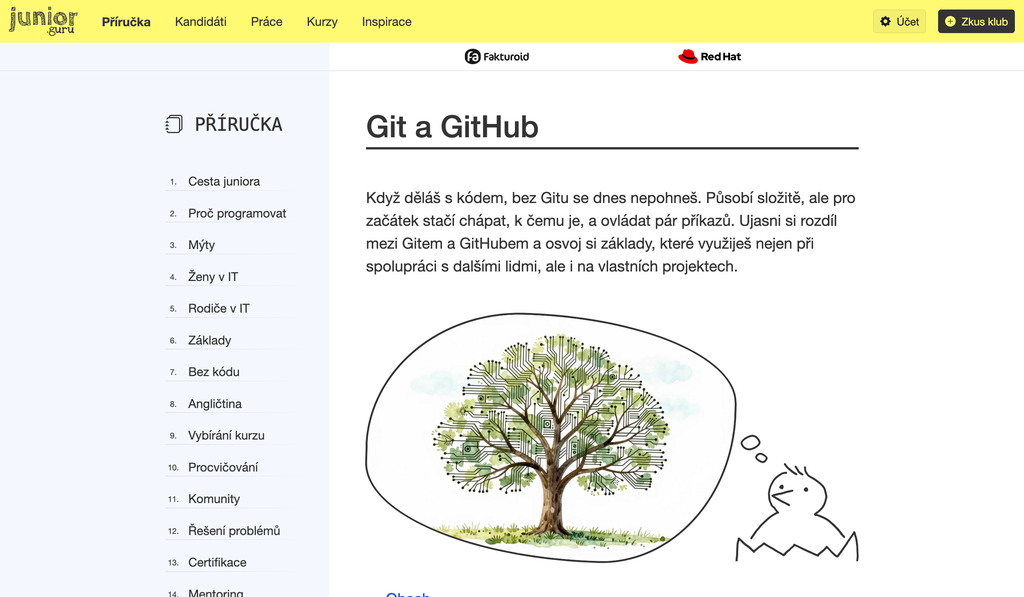 Kapitola o Gitu a GitHubu